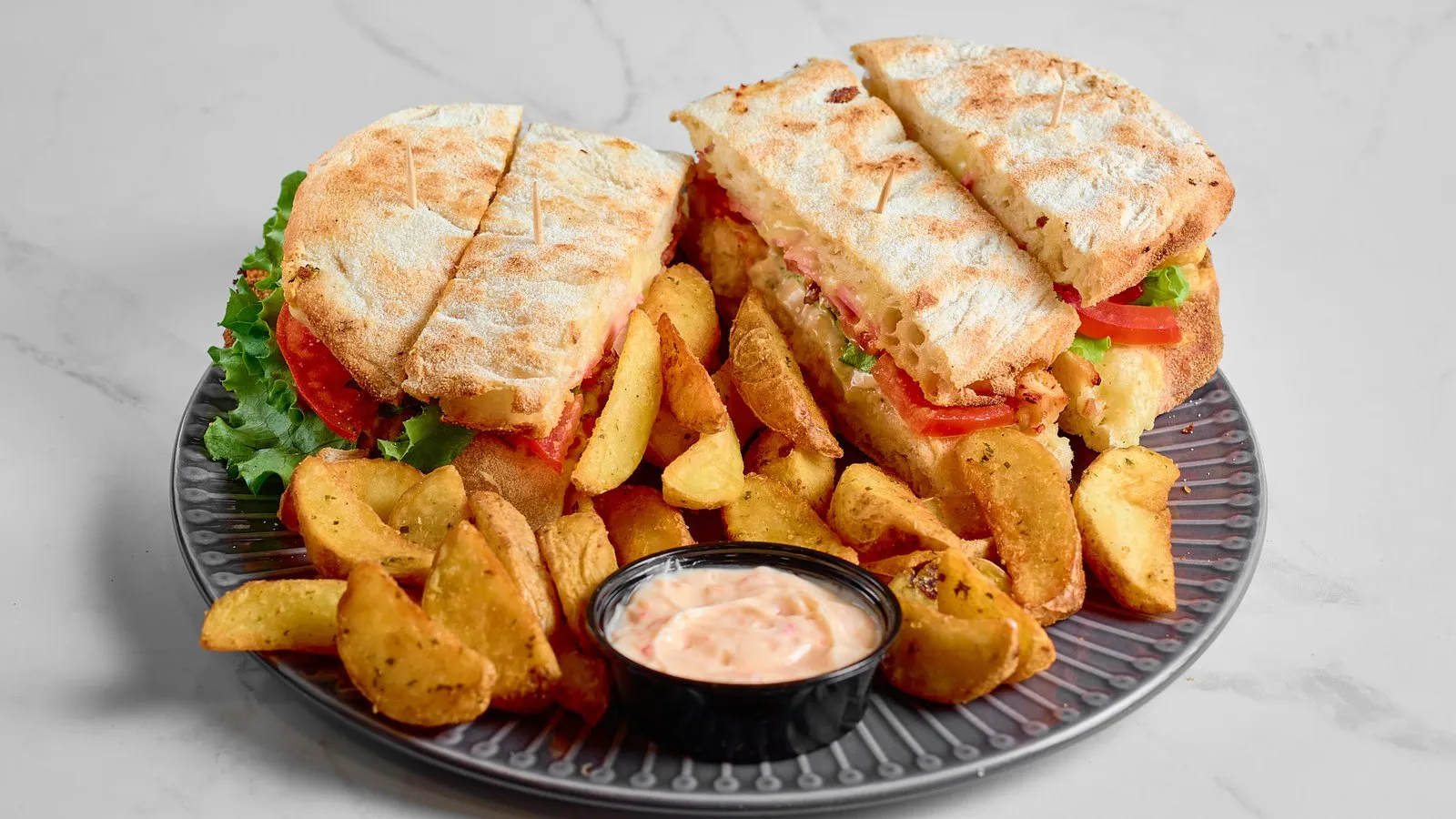 Pinsa Club Sandwich Κοτόπουλο